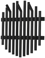 Garderobenpaneel >BANTRY< in schwarz - 58x60x11x60...