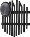 Garderobenpaneel >BANTRY< in schwarz - 58x60x11x60 (BxHxTxD)