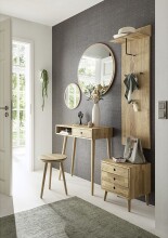 Garderobenspiegel >AGRA< in holzfarben, Glas - 75x75x3x75cm (BxHxTxD)