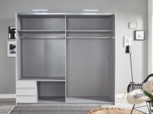 Kleiderschrank-Set >Seattle< in Weiß - 228x213x65cm (BxHxT)