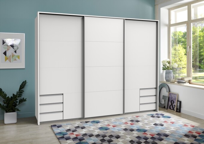 Kleiderschrank-Set >Seattle< in Weiß - 273x213x65cm (BxHxT)