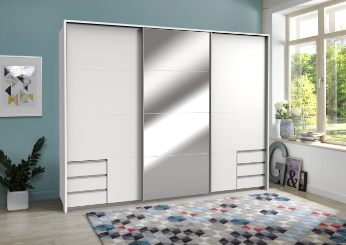 Kleiderschrank-Set >Seattle< in Weiß - 273x213x65cm (BxHxT)