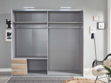 Kleiderschrank-Set >Seattle< in Plankeneiche-Nachbildung - 228x213x65cm (BxHxT)