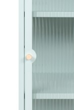 Vitrine >Milton< in mintgrün, Stahl - 40x101,5x40cm (BxHxT)