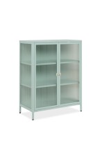 Vitrine >Milton< in mintgrün, Stahl -...