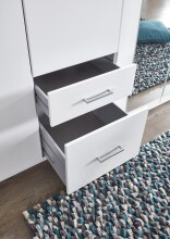 Drehtürenschrank >Freiburg< in WEISS - 225x208x58cm (BxHxT)