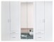 Drehtürenschrank >Freiburg< in WEISS - 270x208x58cm (BxHxT)