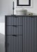 Badezimmer-Set "Lucera" (4-teilig) in Grau matt / schwarz. 192 x 192 x 32 cm (B/H/T)
