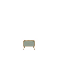 Nachtschrank >Whenua< in Mauvella Eiche, Salbei - 59,8x45,2x41,5cm (BxHxT)