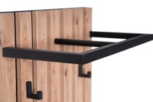 Wandgarderobe >Wandgarderobe Tip 3< in braun/schwarz - 45x90x23 (BxHxT)