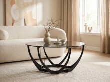 Couchtisch >Maya 2< in Schwarz - 40x80 (HxD)