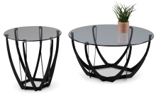 Couchtisch >Maya 2< in Schwarz - 40x80 (HxD)