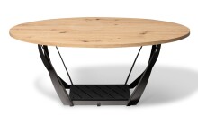 Couchtisch >Mona < in schwarz/braun - 100x40x60...