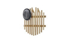 Garderoben-Set >BANTRY< in naturfarben, Eiche massiv geölt - 95x45x35cm (BxHxT)