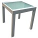 Glastisch >Lola< in grau aus Aluminium/Glas - 75cm (H)