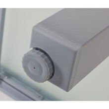 Glastisch >Lola< in grau aus AluminiumWellenglas -...