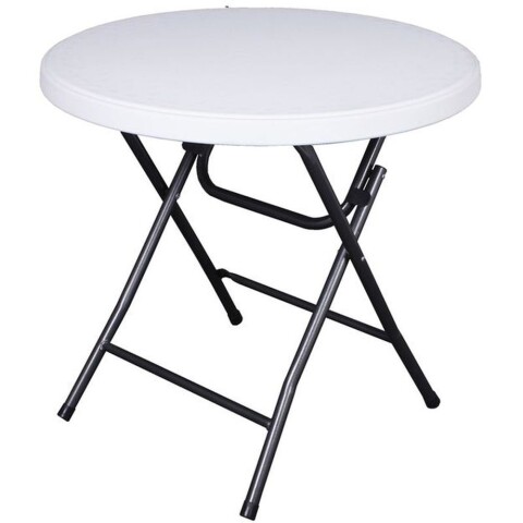 Klapptisch >Mufaro< in weiss aus Kunststoff/Stahl - 76cm (H)