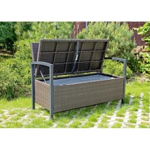 Gartenbank >Ferrara< in grauer aus Kunststoff,...