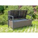 Gartenbank >Ferrara< in grauer aus Kunststoff, Aluminium - 58x117x86cm (LxBxH)