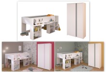 Kinderzimmer-Set >Pirouette 14< mit Hochbett und...