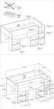 Kinderzimmer-Set >Pirouette 14< mit Hochbett und Kleiderschrank