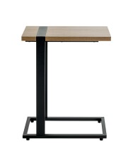 Beistelltisch >37100< in eiche, schwarz - 24x64x49cm (BxHxT)