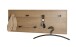 Wandgarderobe >37142< in eiche, schwarz, MDF, Metall - 80x30x5cm (BxHxT)