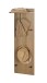 Wandgarderobe >37148< in eiche, schwarz, MDF, Metall - 30x100x20cm (BxHxT)