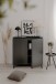 Kommode >Bertrix< in Schiefer dunkel / anthrazit - 88x92x40cm (BxHxT)