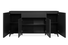 Sideboard >Bertrix< in Schiefer dunkel / anthrazit - 177x92x40cm (BxHxT)