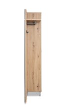 Kompaktgarderobe >Medan< in Dekor Artisan Oak / anthrazit - 80x190x37cm (BxHxT)