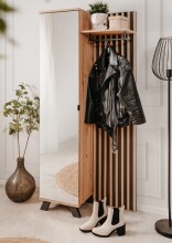 Kompaktgarderobe >Medan< in Dekor Artisan Oak / anthrazit - 80x190x37cm (BxHxT)