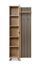 Kompaktgarderobe >Medan< in Dekor Artisan Oak / anthrazit - 80x190x37cm (BxHxT)