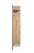 Kompaktgarderobe >Medan< in Dekor Artisan Oak / anthrazit - 80x190x37cm (BxHxT)