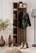 Kompaktgarderobe >Medan< in Dekor Artisan Oak / anthrazit - 80x190x37cm (BxHxT)