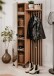 Kompaktgarderobe >Medan< in Dekor Artisan Oak / anthrazit - 80x190x37cm (BxHxT)