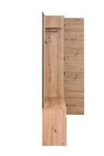 Kompaktgarderobe >Medan< in Dekor Artisan Oak / anthrazit - 122x190x37cm (BxHxT)