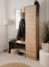 Kompaktgarderobe >Medan< in Dekor Artisan Oak / anthrazit - 122x190x37cm (BxHxT)