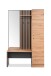 Kompaktgarderobe >Medan< in Dekor Artisan Oak / anthrazit - 122x190x37cm (BxHxT)