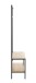 Garderobe >37461< in eiche, schwarz, MDF, Metall - 80x180x35cm (BxHxT)