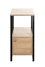 Beistelltisch >37479< in eiche, schwarz - 30x63x40cm (BxHxT)