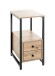 Beistelltisch >37479< in eiche, schwarz - 30x63x40cm (BxHxT)
