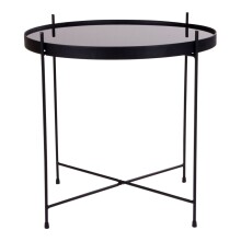 Beistelltisch >Venezia< in Schwarz, Glas - 48x48x48cm (BxHxT)