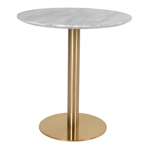 Esstisch >Bolzano< in Weiss, Marmor - 70x75x70cm (BxHxT)