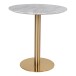 Esstisch >Bolzano< in Weiss, Marmor - 70x75x70cm (BxHxT)