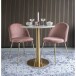 Esstisch >Bolzano< in Weiss, Marmor - 70x75x70cm (BxHxT)