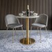 Esstisch >Bolzano< in Weiss, Marmor - 70x75x70cm (BxHxT)
