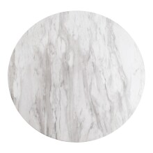 Esstisch >Bolzano< in Weiss, Marmor - 90x75x90cm (BxHxT)
