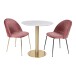 Esstisch >Bolzano< in Weiss, Marmor - 90x75x90cm (BxHxT)