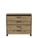 Kommode >Trondheim< in schwarz,braun - 104,7x81,3x41,5cm (BxHxT)